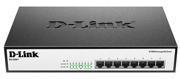 Неуправляемый коммутатор D-Link DES-1008P+